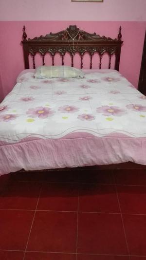 Vendo Cama 2 Plazas en Caoba