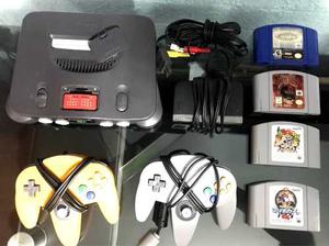Nintendo 64 Con 2 Controles Y 4 Juegos