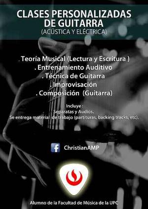 Clases Personalizados De Guitarra Electrica Y/o Acustica