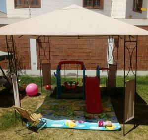 Pergola 4 Paneles 3x3 Beige Nuevo Sellad