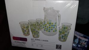 Set jarra y 6 vasos 7piezas