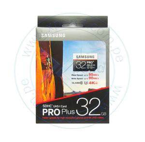 Memoria Samsung SDHC Pro, 32GB, UHSI, Grado 3, Clase 10