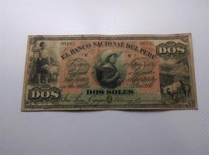 : Billete De 2 Soles Del Banco Nacional Del Perú