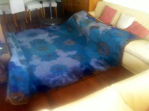 Remato linda alfombra de Alemania usada con diseños de