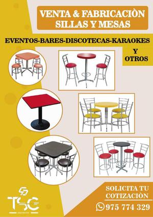 Sillas Y Mesas de Bar Restaurantes Cafes