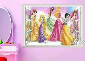 Vinilo Ventana de Princesas Disney,decor