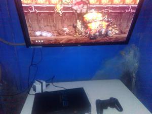 play station 2 con mando inalambrico