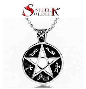 Collar pentagrama estrella de david brujería satanismo