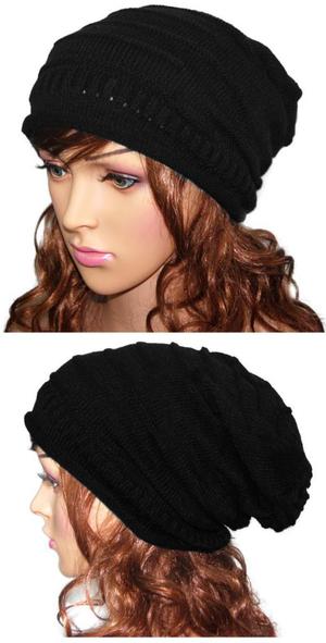 Sombrero de invierno beanie color negro unisex
