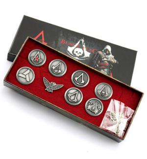 Set Box Assassins Creed Pin Set Colección De Plata Broche