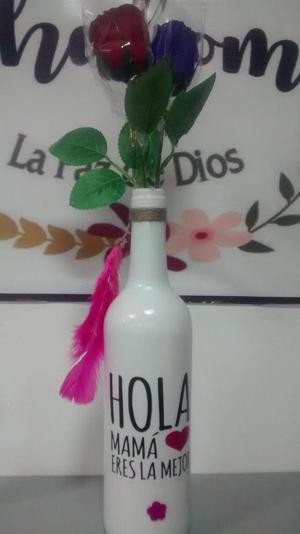 BOTELLAS DECORATIVAS DIA De La MADRE