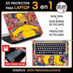 Skin Adhesivo Vinil Laptop Protege Decora (kit 3 En 1)