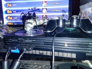 play station 2 con 2 mando y memoria