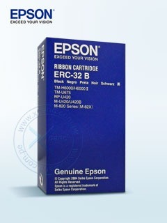 Cinta Epson Erc-32 B, Color Negro, Presentación En Caja