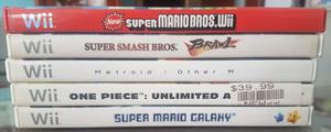 Juegos Wii, Wiiu: New Super Mario, Galaxy, Smash, One Piece