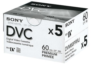 Cassette Mini DV Sony 60min nuevos en caja sellada 12