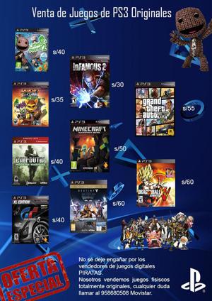 Juegos físicos de PlayStation 3