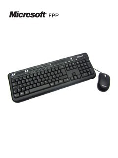 Kit Teclado Y Mouse Microsoft Wired 600, Usb 2.0, Color Negr