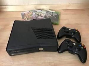 Xbox 360 Slim Con Rgh Discoduro De 500gb 75 Juegos,2 Mandos