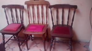 sillas de cedro y caoba