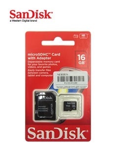 Memoria Flash Micro Sdhc Sandisk Hd, 16gb, Con Adaptador Sd,