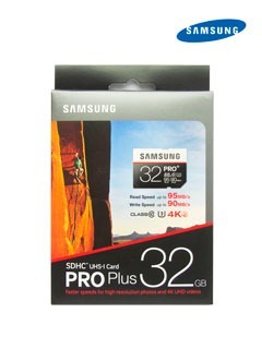 Memoria Samsung Sdhc Pro+, 32gb, Uhs-i, Grado 3, Clase 10.
