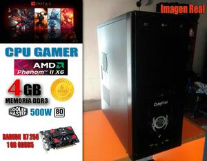 CPU Gamer AMD Phenom II X6 RAM 4Gb Tarjeta Video R