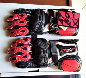 guantes ATROX de cuero para motociclistas