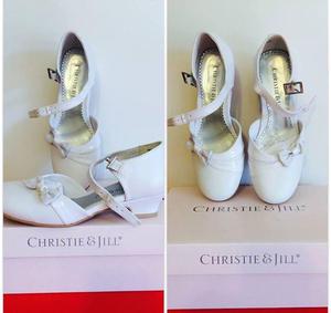 Zapatos De Vestir Blanco Elegante Para Niñas Christie Jill