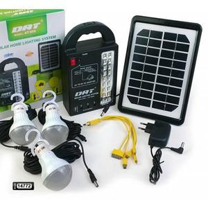 kit panel solar focos LED linterna cargador para celular