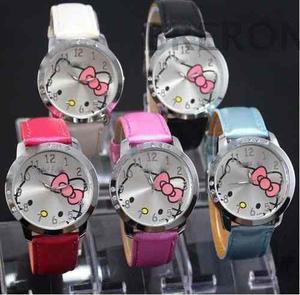 Reloj Pulsera Hello Kitty Con Piedras En Colores