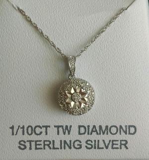 1/10octdiamond Sterling Silver 18pendant