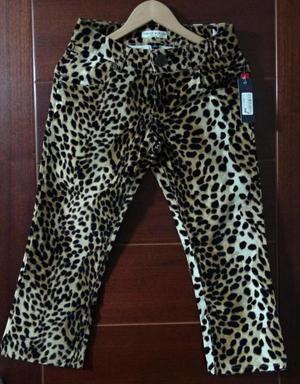 Pantalón Mujer Tommy Hilfiger Piel de Leopardo 528 Small.