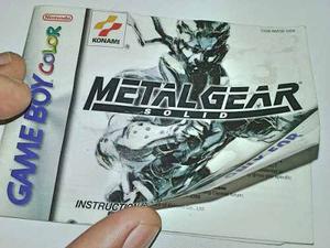 Manual Metal Gear Solid - Game Boy Color Gbc