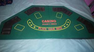 Yh Antigua Mesa De Poker Black Jack Portatil Para 4 Jugadore