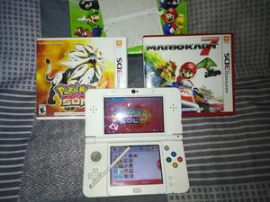 vendo nintendo 3ds dos juegos mariokart7 pokemon sol.