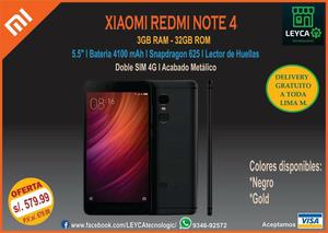 Xiaomi Redmi Note 4 3gb Ram 32gm Rom