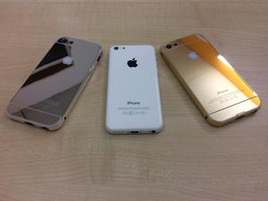 Funda Espejo Marco Metal Tapa Acrilica iPhone 5c