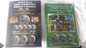 2 Album Coleccion Monedas Del Peru