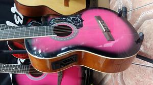 guitarra rosadita!!! electroacustica!!! nueva!!!! sistema