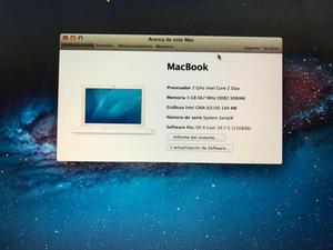 Vendo Macbook White  En Buen Estado O Cambio