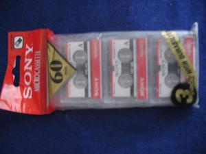 minicassette Sony micro cassette 60 minutos