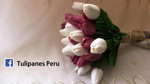 Bouquet de Tulipanes Artificiales Novias y Quinceañeras
