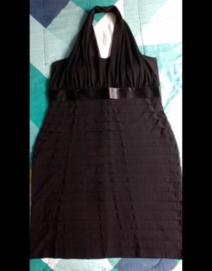 Vestido Negro Plisado