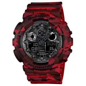 G Shock Ga100 Camuflado Rojo Reloj Casio