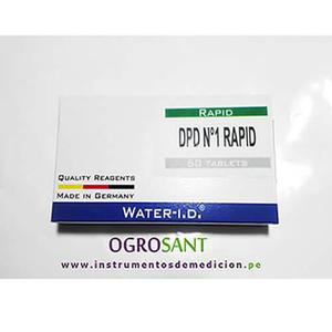 Reactivo Cloro Libre Dpd1 RAPID x 50 pastillas 8 ppm, 10 ml