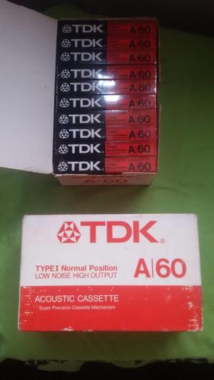 Cassettes Tdk A60 Sellados Con Empaque Normales la unidad