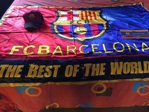Gorra Y Bandera Del Club Barcelona