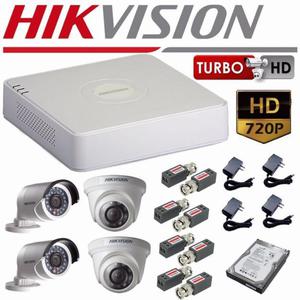 KIT DE 4 CAMARAS DE SEGURIDAD EN HD CON DISCO 1 TERA