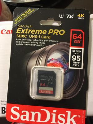 Sandisk Extreme Pro 64gb // 95mb/s // SDXC
